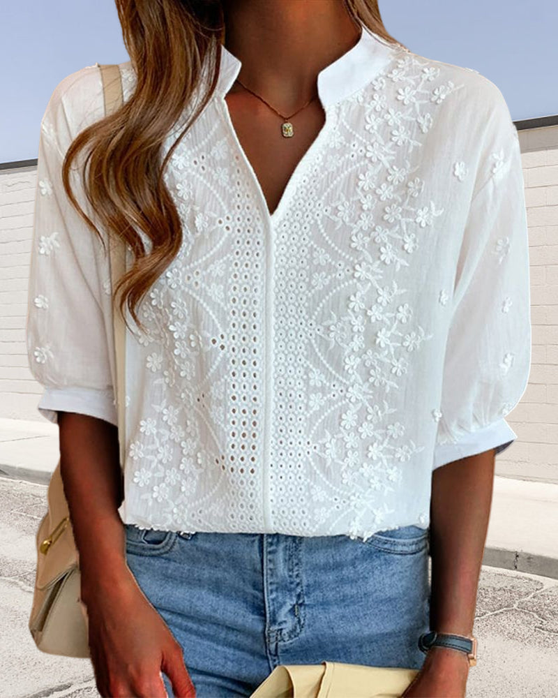 Chic Women's Blouse – Elegant Puff Sleeve Top for Stylish Outfits