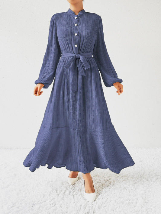 Elegant Long Sleeve Dress – Lightweight Chic Gown for All Occasions
