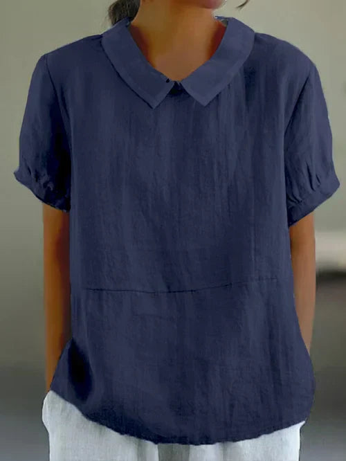 Casual Women's Shirt – Loose Fit Elegant Top for Daily Wear