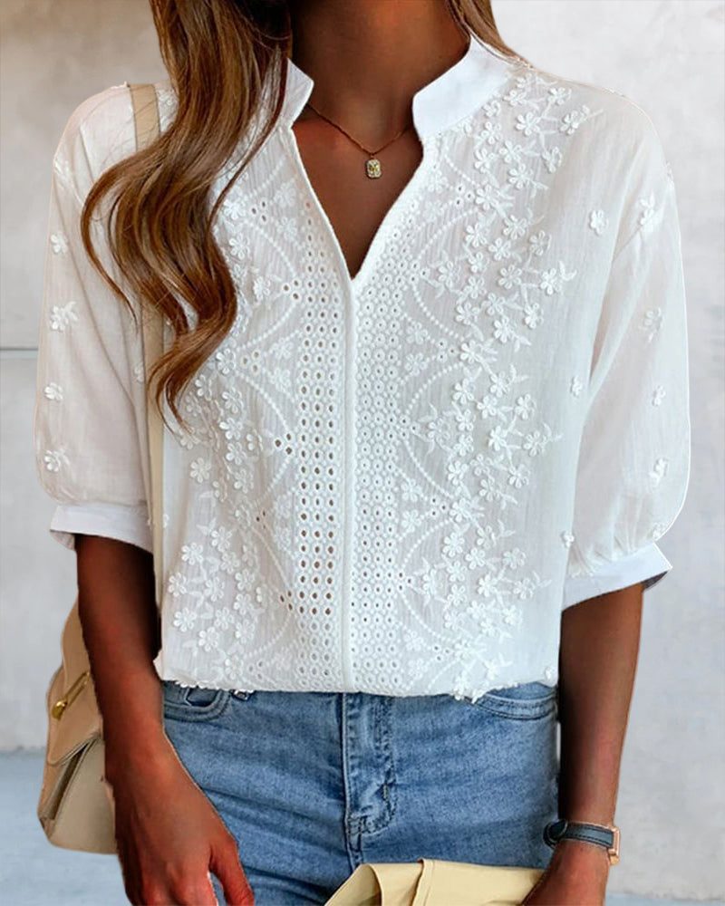 Chic Women's Blouse – Elegant Puff Sleeve Top for Stylish Outfits