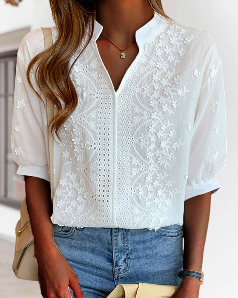 Chic Women's Blouse – Elegant Puff Sleeve Top for Stylish Outfits