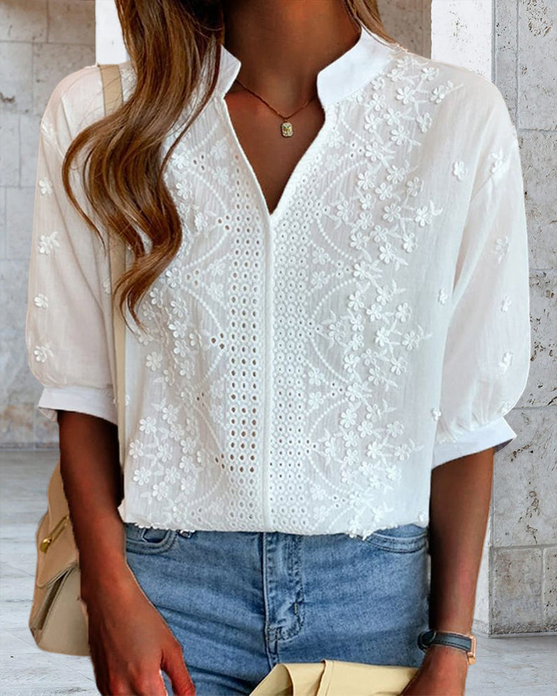 Chic Women's Blouse – Elegant Puff Sleeve Top for Stylish Outfits