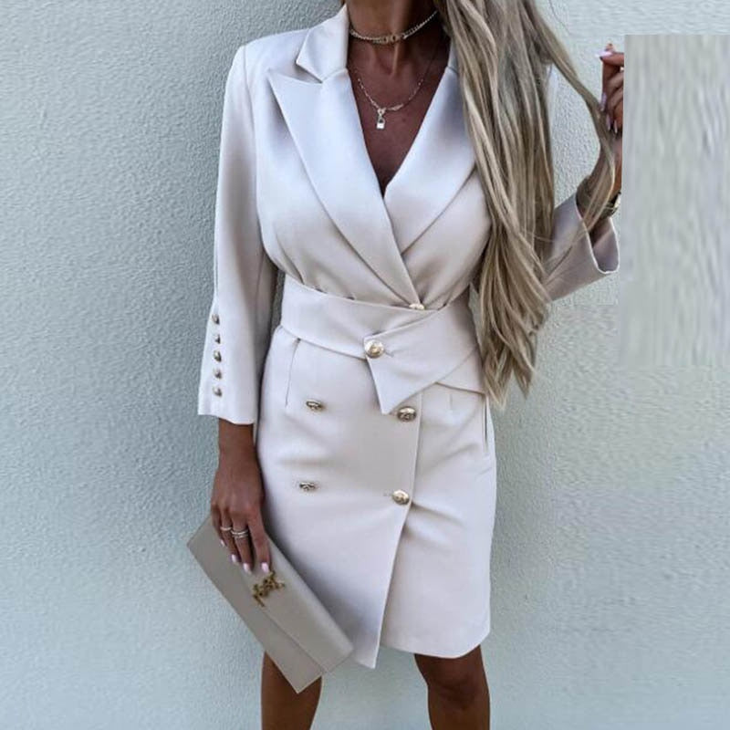 Blazer Dress Women – Elegant Double-Breasted Chic Style for Events