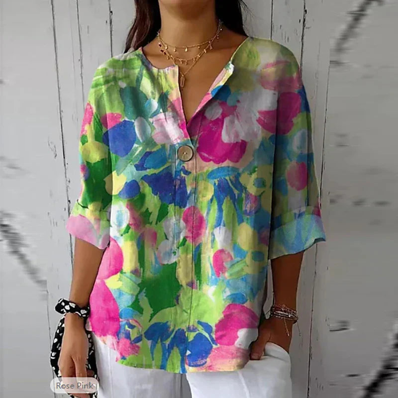 Floral Blouse Women – Elegant Lightweight Spring Top