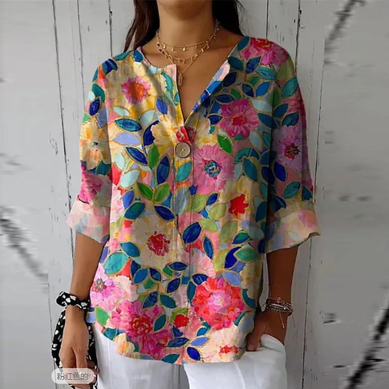 Floral Blouse Women – Elegant Lightweight Spring Top