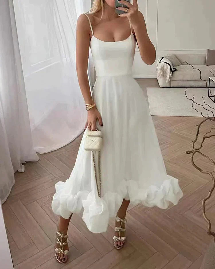 Elegant Midi Dress Women – Chic Comfortable Dress for Weddings & Events