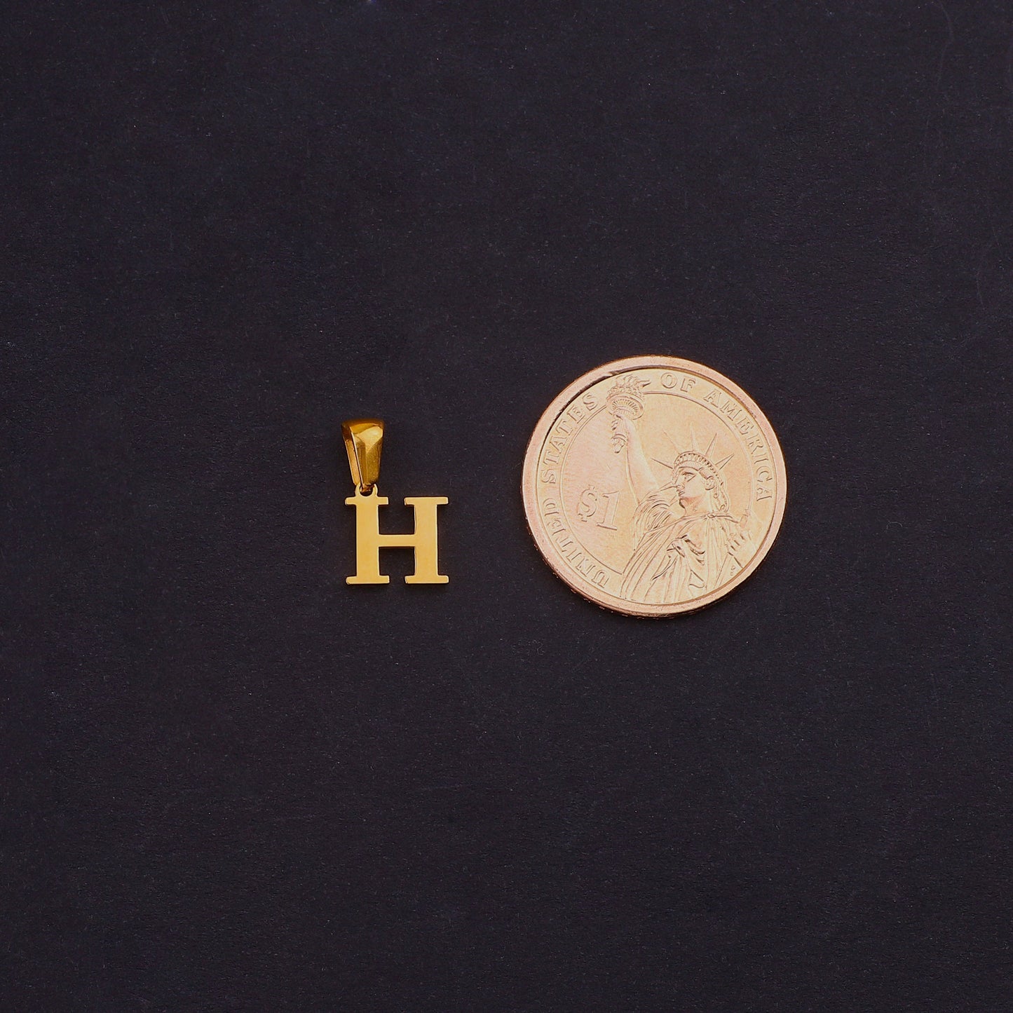 18K Gold Initial Necklace For Men, Gold Custom Necklace