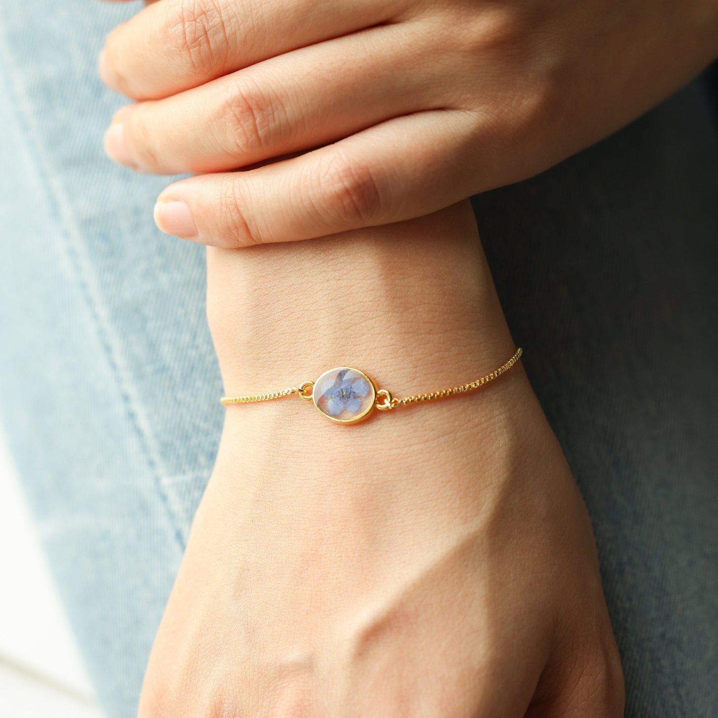 Silver Forget Me Not Bracelet for Women