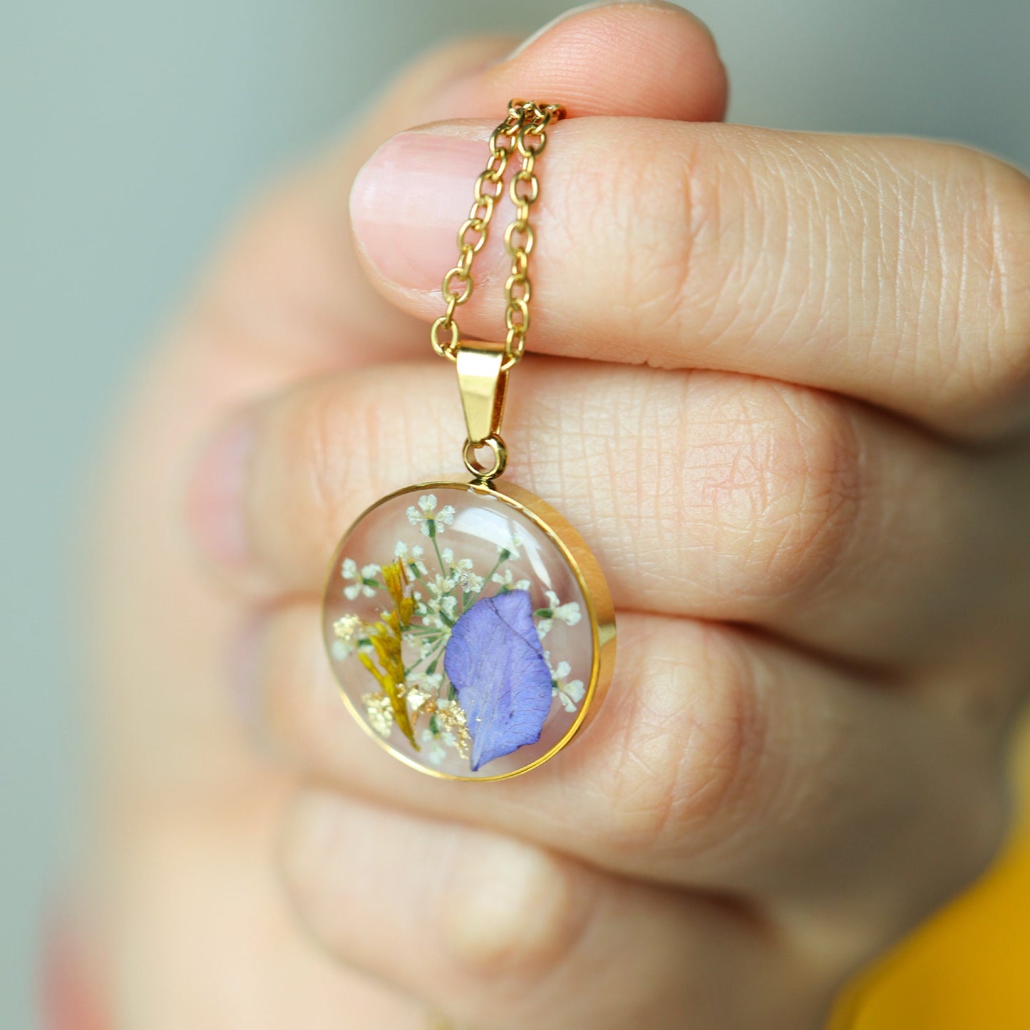 Custom Birth Month Flower Necklace