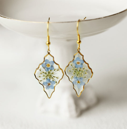 Forget Me Not Flower Earrings