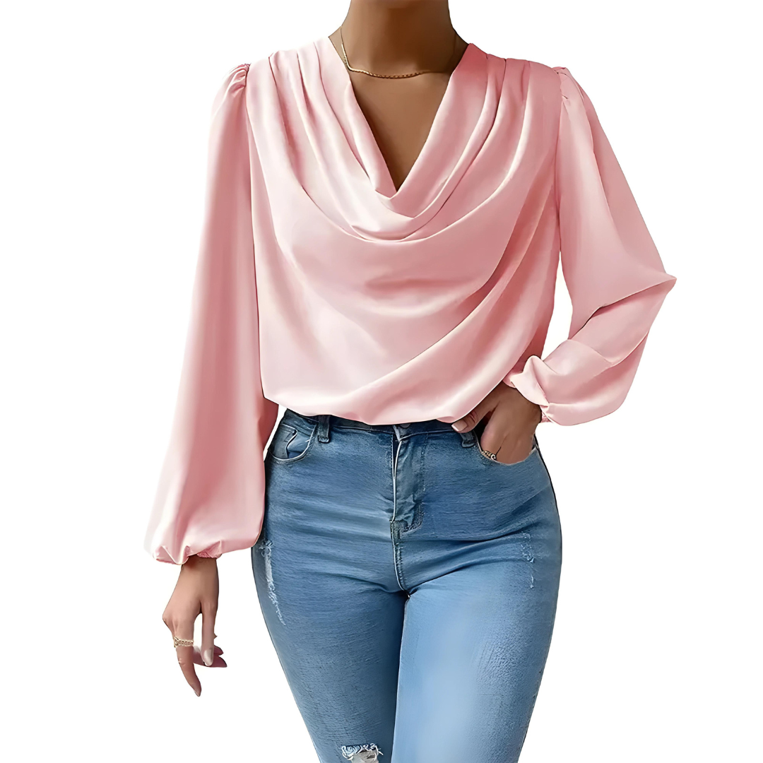 Chic Satin Blouse Women – Long Sleeve Elegant Top