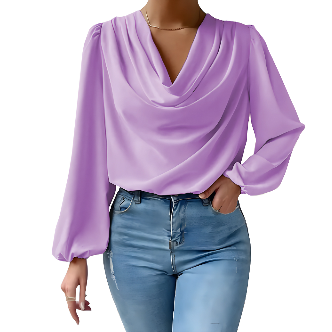 Chic Satin Blouse Women – Long Sleeve Elegant Top