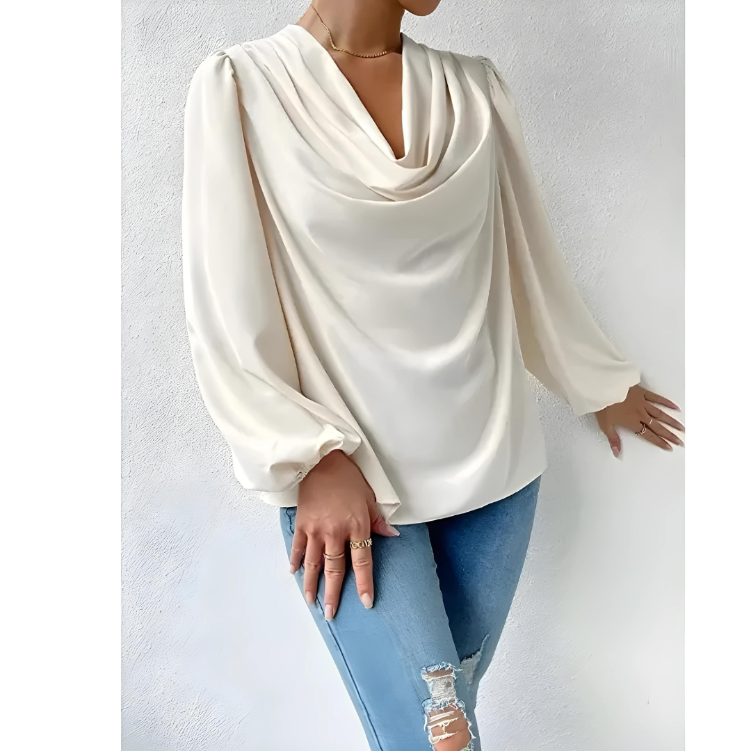 Chic Satin Blouse Women – Long Sleeve Elegant Top