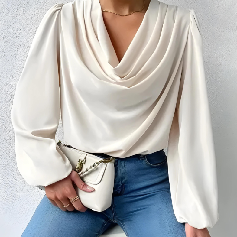 Chic Satin Blouse Women – Long Sleeve Elegant Top