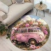 Elegant Non-Slip Floral Rug for Home and Office Decor, Soft Material