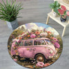 Elegant Non-Slip Floral Rug for Home and Office Decor, Soft Material