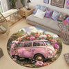 Elegant Non-Slip Floral Rug for Home and Office Decor, Soft Material