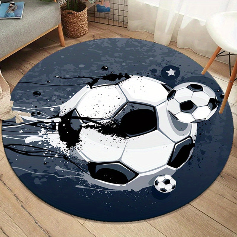 Soft Round Non-Slip Rug for Living Room and Bedroom Comfort