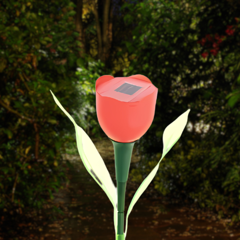 Solar Tulip Garden Lamp - Elegant Outdoor Lighting for Home and Patio