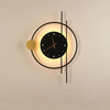 Modern Metallic Gold Wall Clock with Lighting for Home and Office Decor