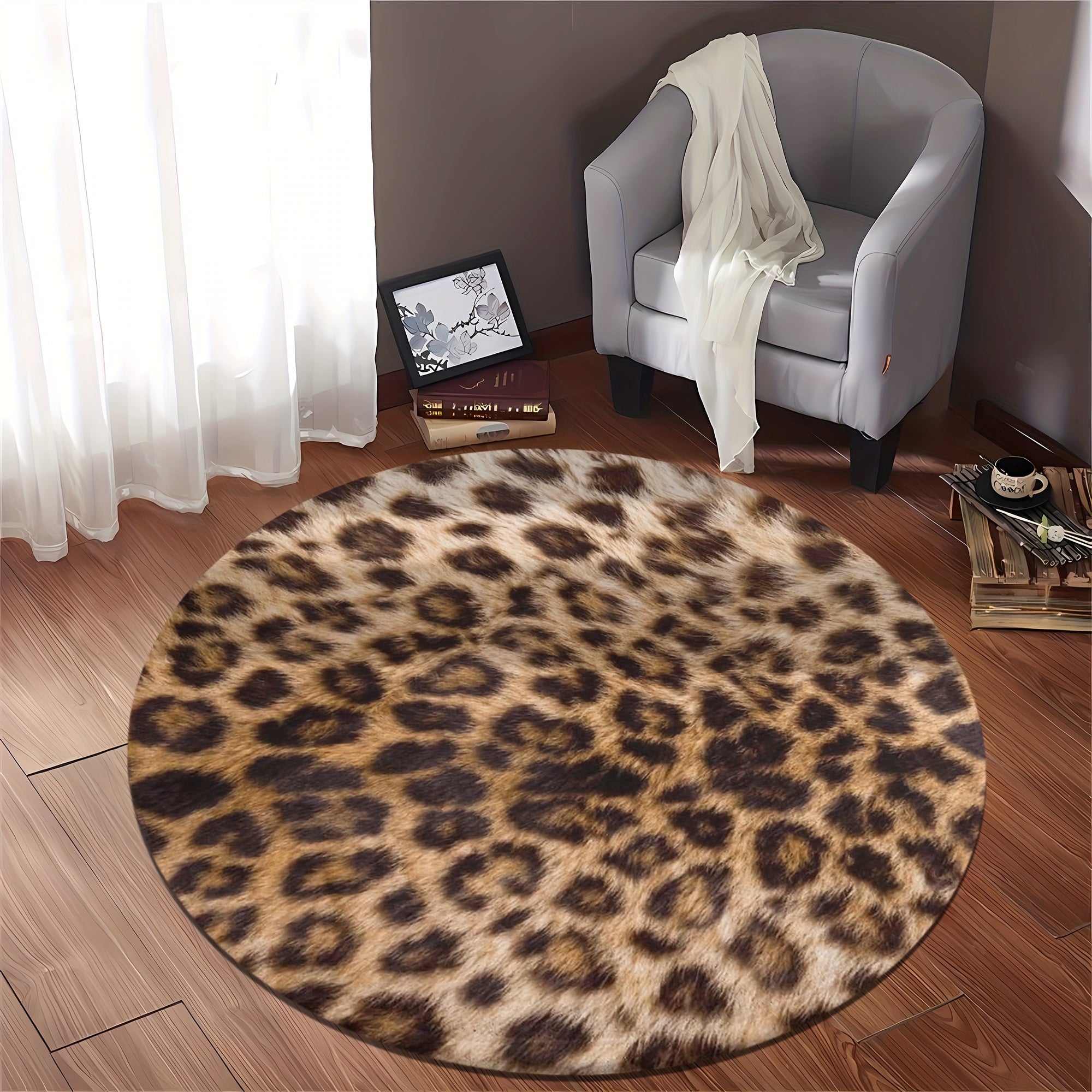 Leopard Flannel Area Rug for Cozy Home Decor and Stylish Living Spaces