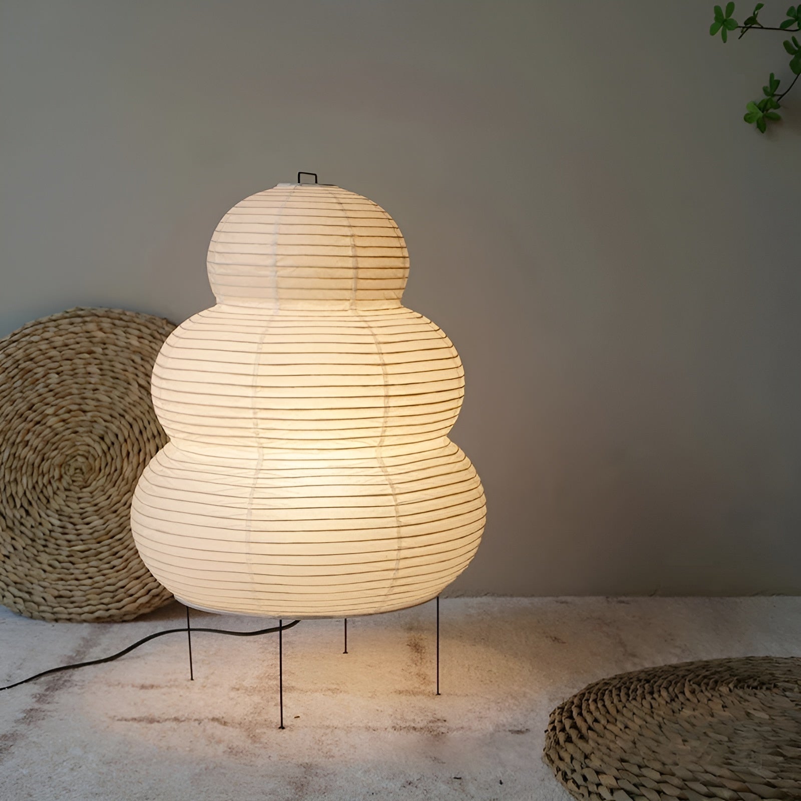 Japanese Rice Paper Floor Lamp for Cozy Home and Office Lighting