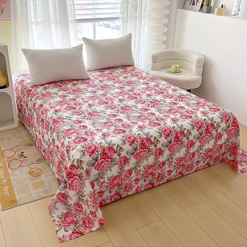 Cotton Fitted Sheet with Print Design for Cozy Home Bedding