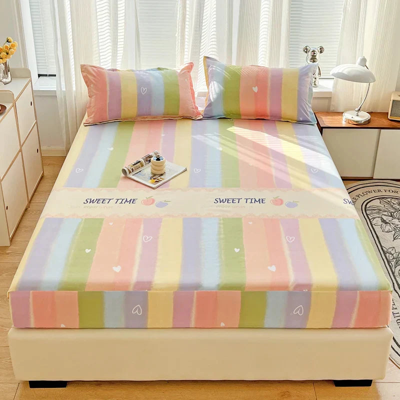 Fitted Sheet with Print for Bedroom Comfort and Style - Soft, Durable Material