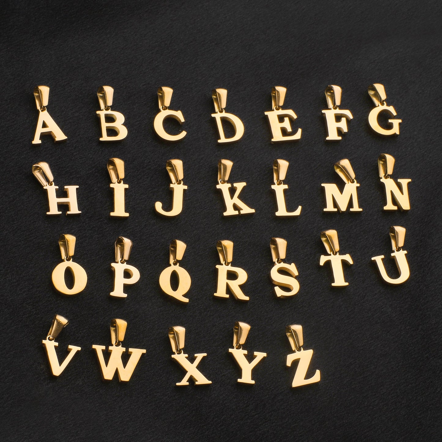 18K Gold Initial Necklace For Men, Gold Custom Necklace