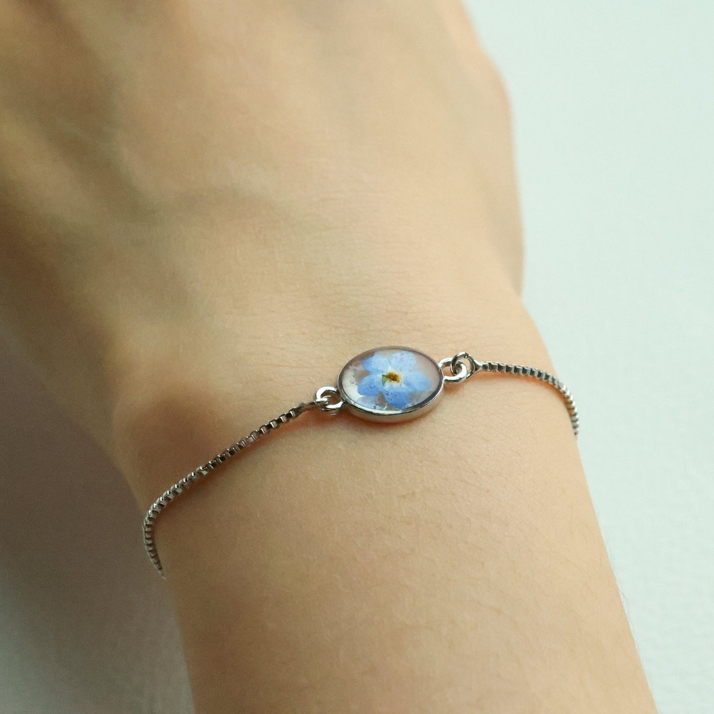 Silver Forget Me Not Bracelet for Women