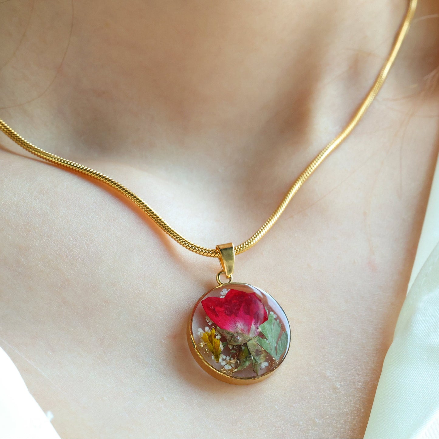 Custom Birth Month Flower Necklace