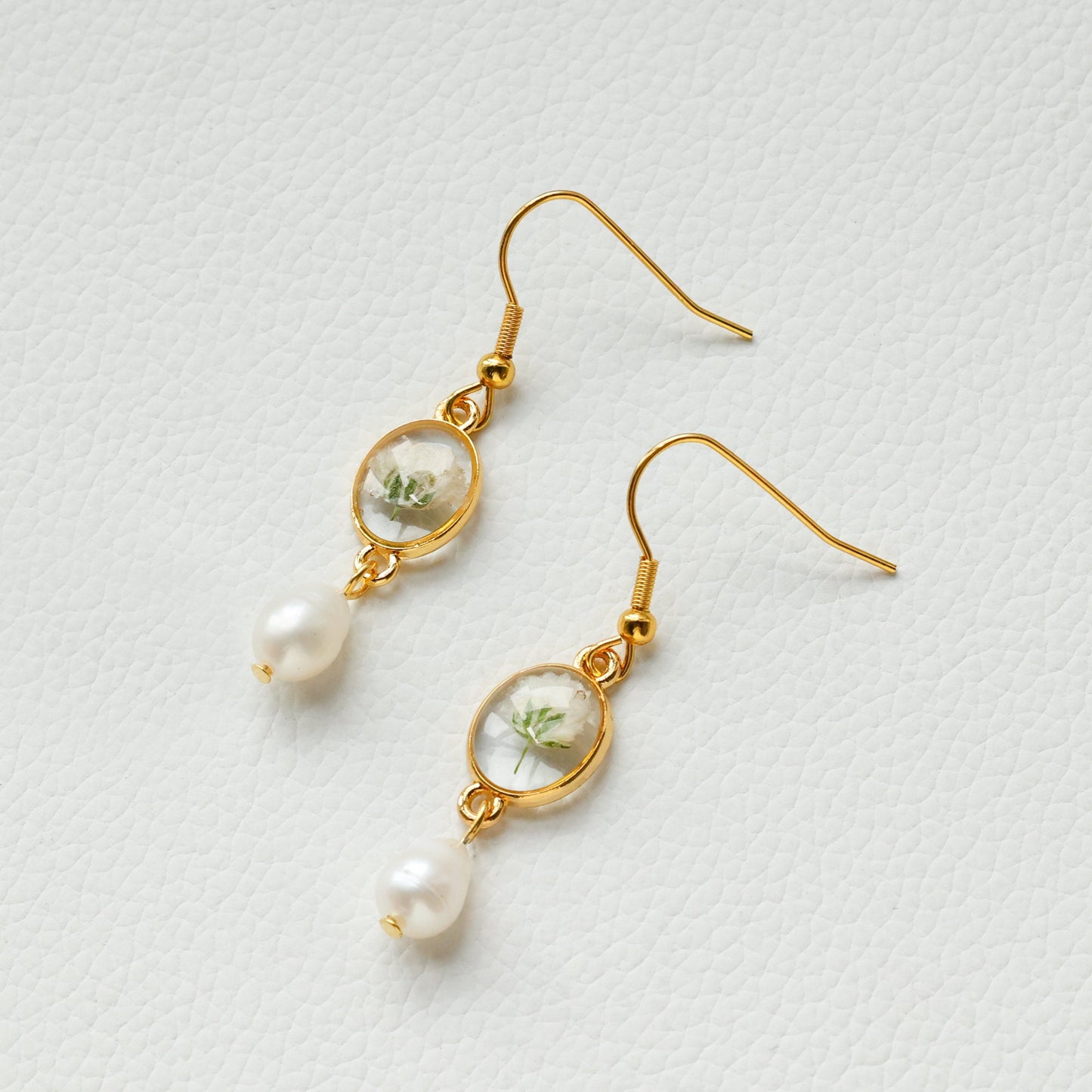Gold Forget Me Not Flower Earrings